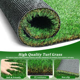 2FTX10FT Outdoor Artificial Grass Runway Blanket, Thick and Realistic Fake Grass Roll Decoration 1.38 "Pile Height