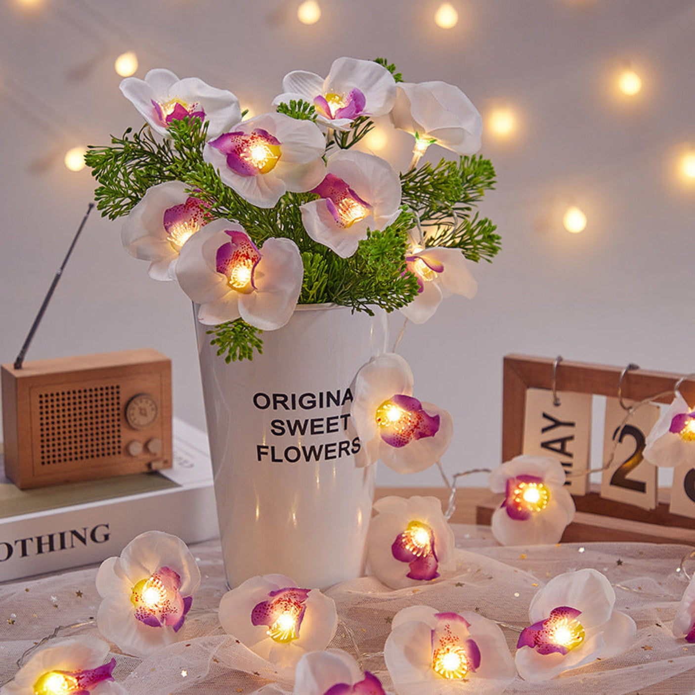 LED Simulation Phalaenopsis Lamp - Outdoor Waterproof Decor for Home and Courtyard