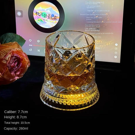 Luminous Rotating Whiskey Glass Tumbler