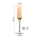 Golden Amber Crystal Wine Glass