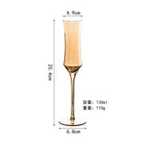 1pcs Nordic Golden Unleaded Crystal Wine Glass Luxury Amber Handmade Champagne Glasses Cocktail Goblet Set Bar Family Drinkware