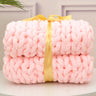 Handmade Thick Wool Woven Blanket in Various Colors