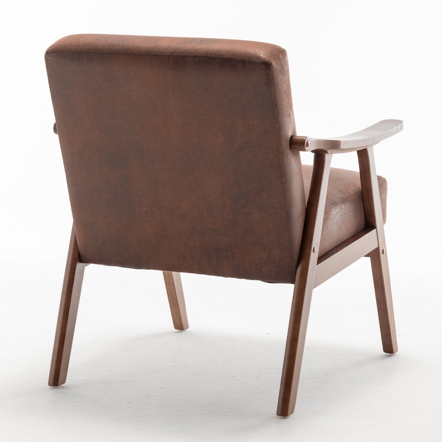 Medieval modern chair, solid wood frame living room chair, accent chair with ultra thick backrest - Julia M LifeStyles