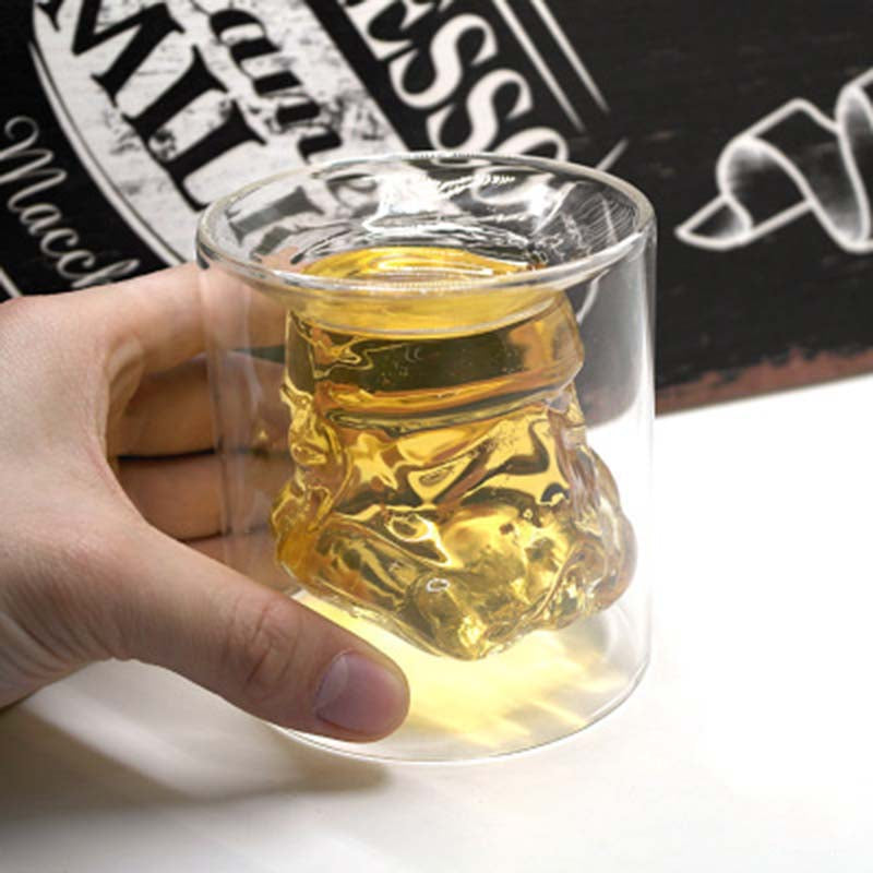 650ml Star Wars White Soldier Glass Jug Storm Trooper Spirit Bottle Empty Crystal Wine Glass Bottle Glass Cup Home Bar Tools eprolo