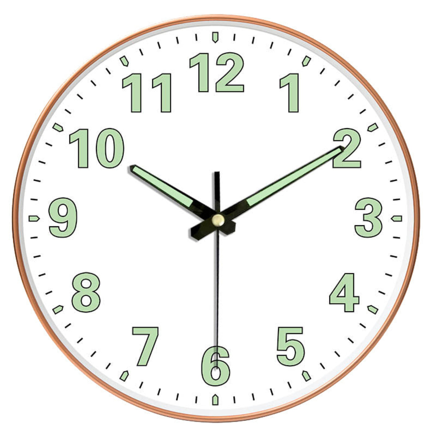 8-inch [20CM] creative living room clock, night light bedroom, simple and non perforated clock wall, clock watch wall - Julia M LifeStyles