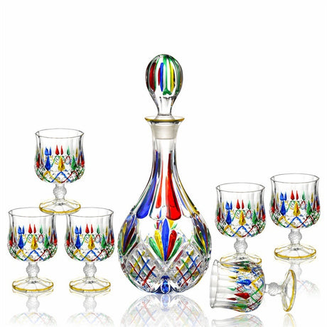 Painted Crystal Glass Liquor Glass Set - High-grade Wine Set