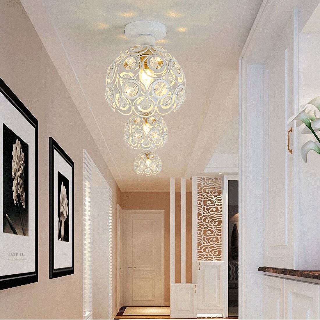 The Lumière Crystal Ceiling Light