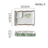 Dumpling plate sushi plate round square plate with soy sauce and vinegar partitioned snack plate ceramic plate for home use