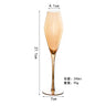 1pcs Nordic Golden Unleaded Crystal Wine Glass Luxury Amber Handmade Champagne Glasses Cocktail Goblet Set Bar Family Drinkware