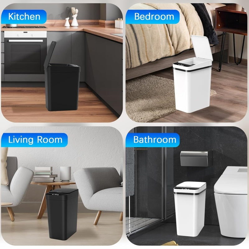 12L Touchless Smart Sensor Trash Bin – Sleek Odorless Bathroom & Kitchen Waste Solution