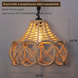Chandelier, Household, Commercial, Hemp Rope Lamp, Retro Industrial Style, Single Head Corridor, Restaurant Lamp
