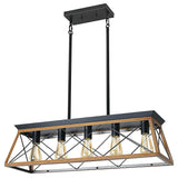 Farmhouse Chandeliers With 5 Bulbs For Dining Room Walnut - Julia M LifeStyles