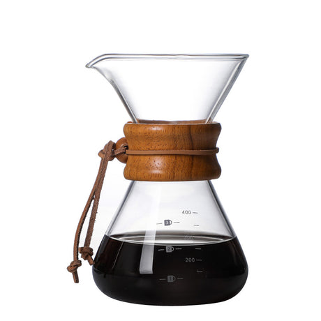 Minimalist High Borosilicate Glass Hand Brewed Coffee Pot