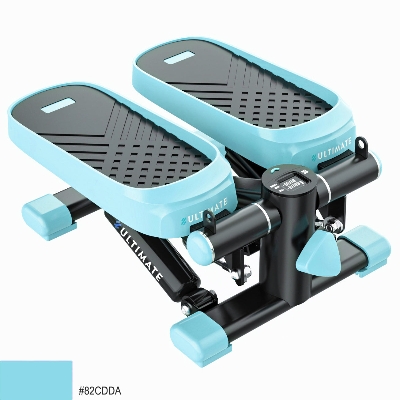 Home Office Exercise 330LBS Capacity Mini Stepper with Resistance Bands and LCD Monitor ，blue - Julia M LifeStyles