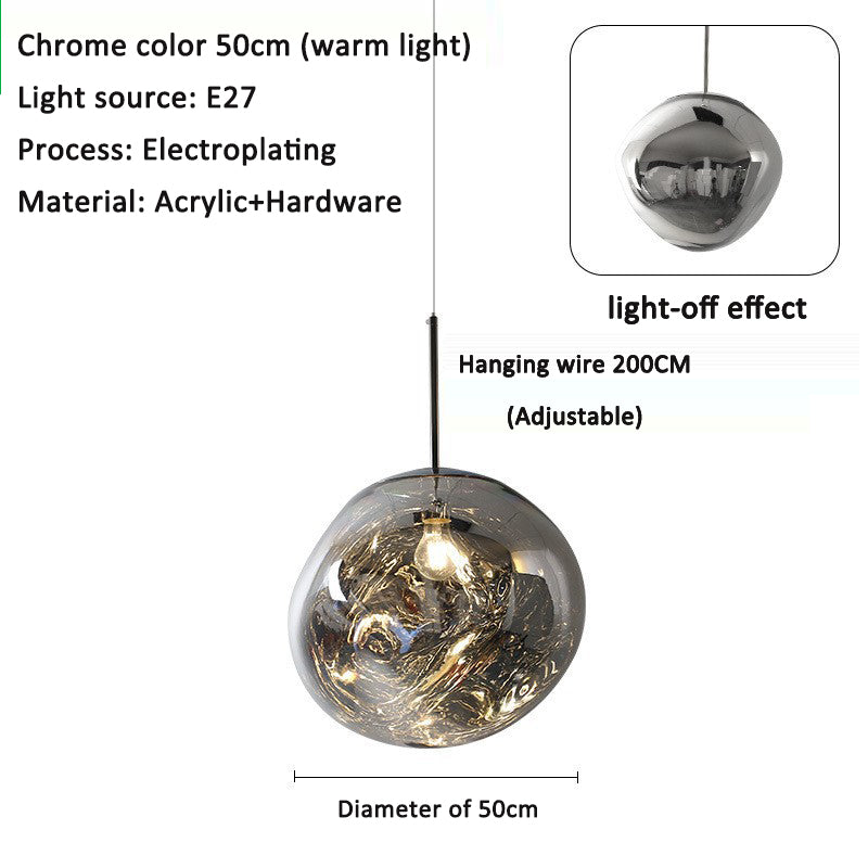 Restaurant Pendant Light Villa Loft Duplex Atrium Staircase Long Line Light Luxury Acrylic Living Room Pendant Light eprolo