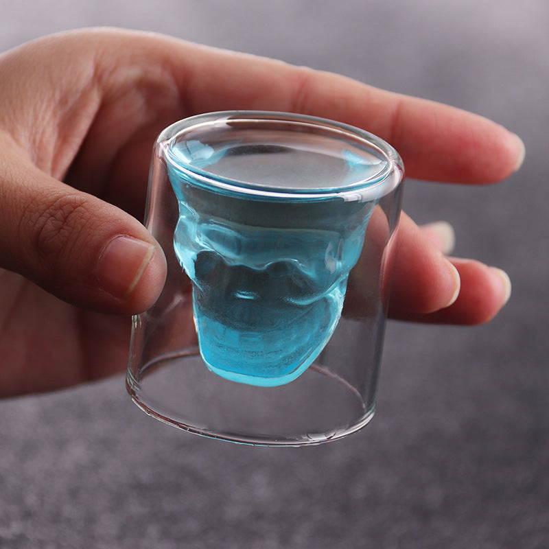 European Style Double Layered Skull Glass - Creative Insulated Beer and Water Cup
