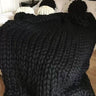 Cloudweave Chunky Knit Throw Blanket, Oversized Cozy Texture