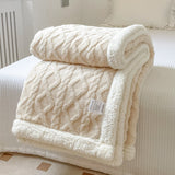 Double-Layer Polar Blanket – Thick Warm Soft Fleece for Cozy Comfort