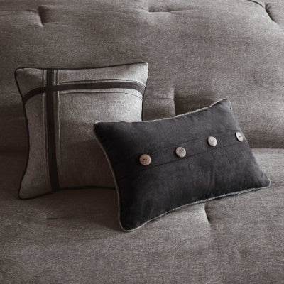 Madison Park Boone 7-Piece Faux Suede Comforter Set – King/California King