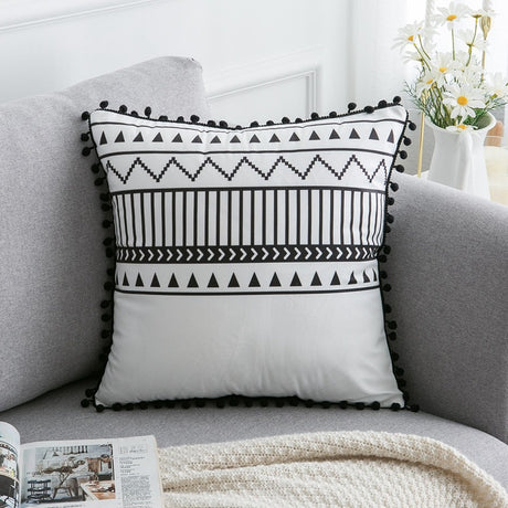 Bohemian Elegance Plush Throw Pillow Cover 30x50cm & 45x45cm