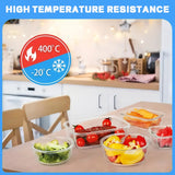 24pcs (12 Containers 12 Lids) Glass Food Storage Containers with Lids, Meal Prep, Pantry Kitchen Lunch Storage Containers, Leak Proof, Sealed Glass Lunch Box for Microwave, Oven, Fridge And Dishwasher Julia M LifeStyles