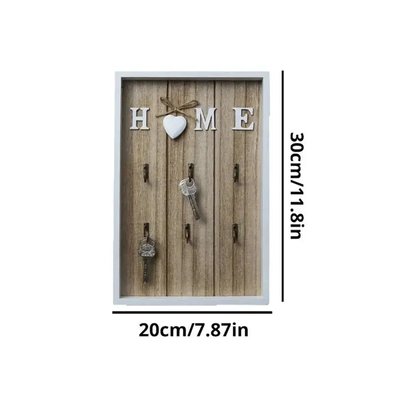 6-Hook Wooden Metal Key Hook Board - Julia M LifeStyles