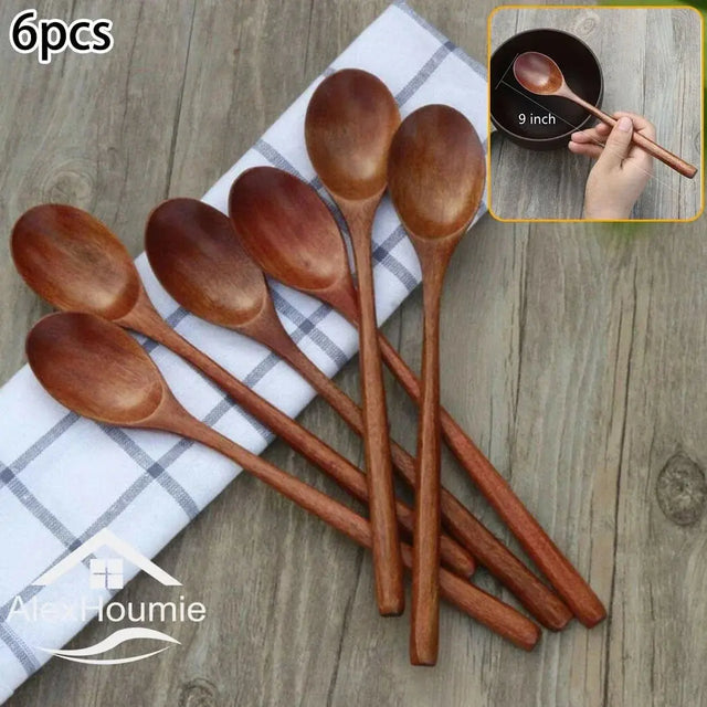 6-Piece Korean Style Wooden Spoon Set - Julia M LifeStyles