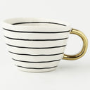 Motif Gold-Handle Ceramic Mug, 350 mL