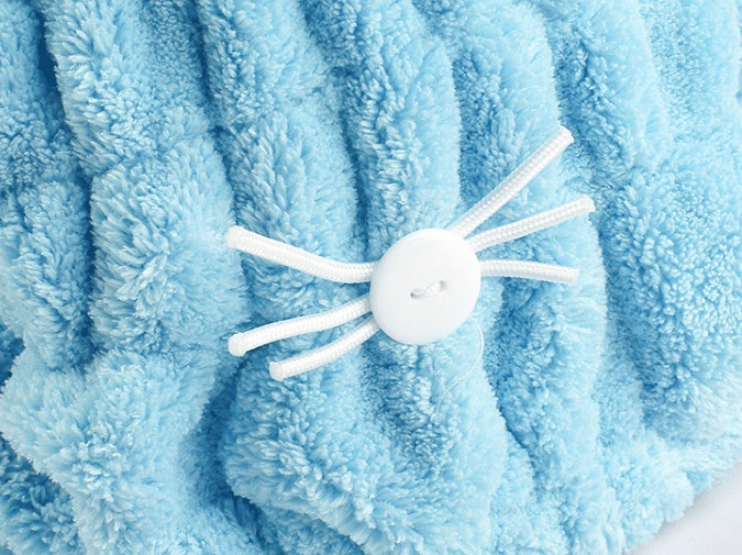 Luxurious Coral Velvet Cat Ear Hair-Drying Towel