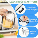 24pcs (12 Containers 12 Lids) Glass Food Storage Containers with Lids, Meal Prep, Pantry Kitchen Lunch Storage Containers, Leak Proof, Sealed Glass Lunch Box for Microwave, Oven, Fridge And Dishwasher Julia M LifeStyles