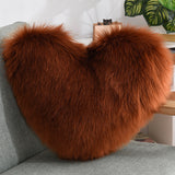 Heart-Shaped Long Plush Fluffy Cushion Cover - Julia M LifeStyles