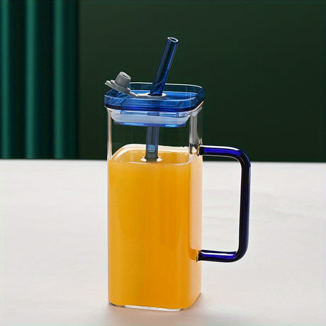 1pc Insulated High Temperature Resistant Straw Cup with Comfort Grip Handle - Perfect for Enjoying Hot Beverages, Juice, Coffee, Milk, and Tea on-the-go, Durable, Dishwasher Safe, and BPA-Free