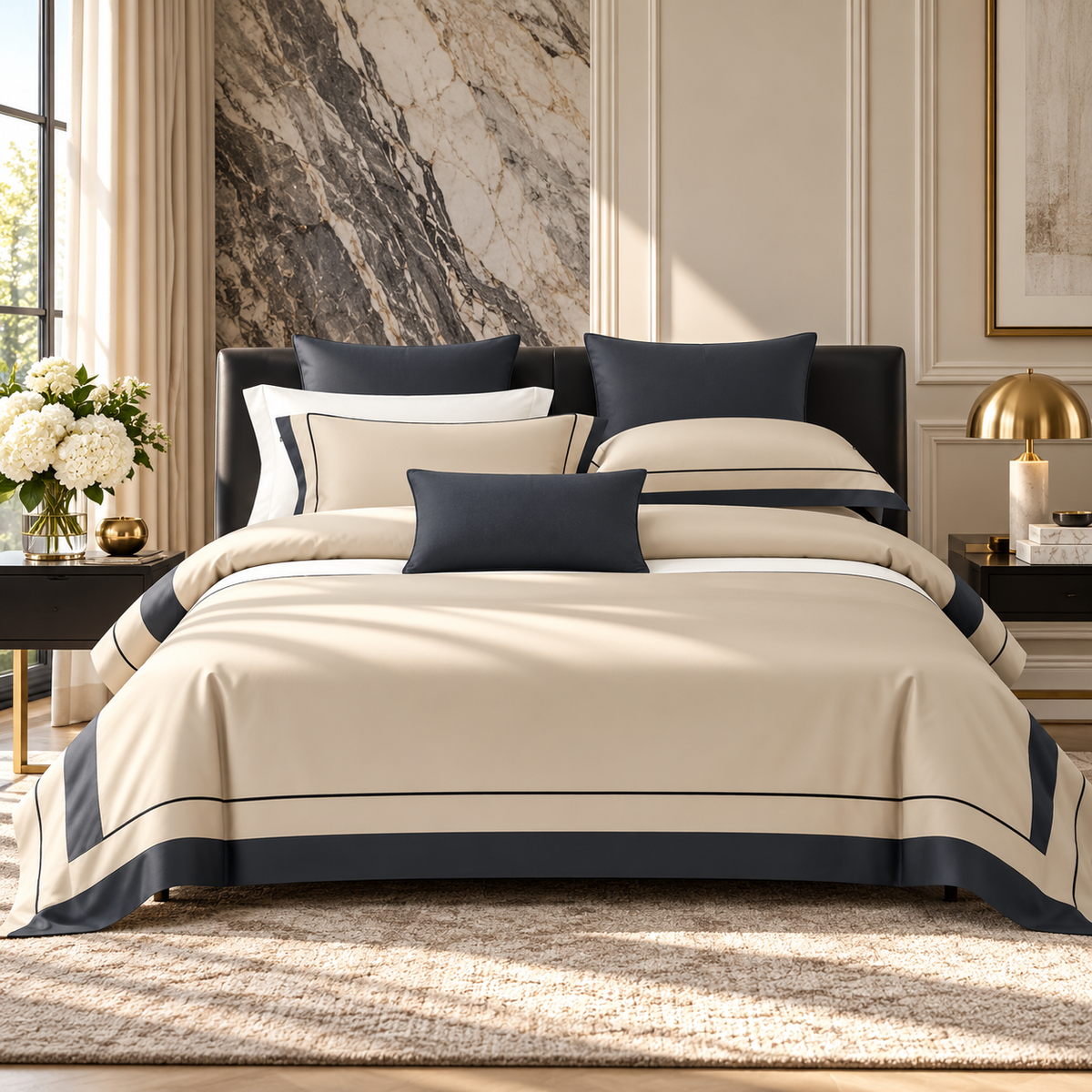 Ainsley Cotton Sateen Patchwork Bedding Set