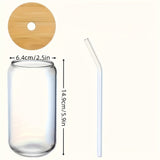 Elegant 6-Piece Glass Set with Lids and Straws for Juice, Tea, and Milk Julia M LifeStyles
