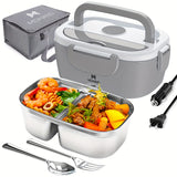 65W Electric Lunch Box Heater - Portable Food Warmer with Stainless Steel Tray Julia M Home & Kitchen