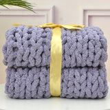 Handmade Thick Wool Woven Blanket in Various Colors