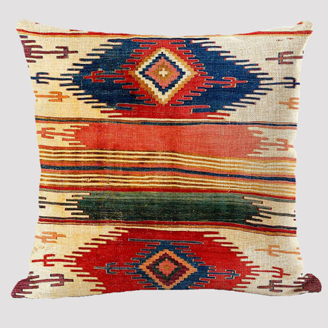 Bohemian Elegance: Linen Pillowcase in Ethnic Style