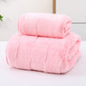 Wide Stripe Dark Stripe Coral Velvet Printing Towels Suit