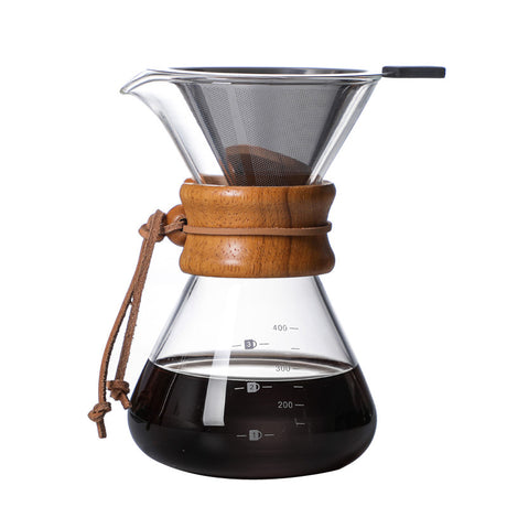 Minimalist High Borosilicate Glass Hand Brewed Coffee Pot