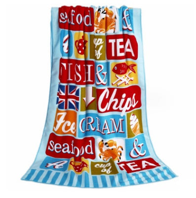 Ice Cream Printed Large Men Women Summer Beach Towels Microfiber Bath Towel Camping Yoga Towels Bathroom