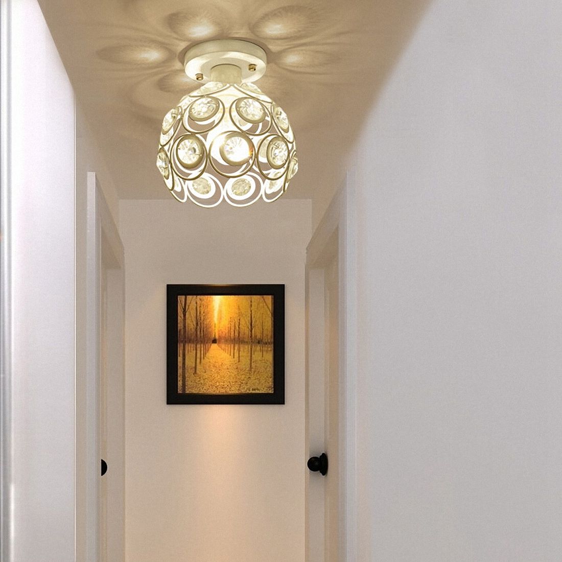 The Lumière Crystal Ceiling Light