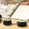 Extended Handle Ergonomic Dishwashing Brush with Soap Dispenser, Replaceable Head for Easy Cleaning of Pots, Pans & Sinks - Essential Kitchen Tool Julia M LifeStyles