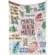 Mental Health Gifts for Men Women, Flannel Blankets Throws for Therapist, Perfect for Birthday Christmas Thanksgiving, 280g with 100.00% Polyester Flannel Blanket - Julia M LifeStyles