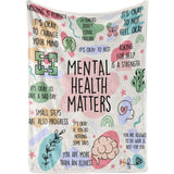 Mental Health Gifts for Men Women, Flannel Blankets Throws for Therapist, Perfect for Birthday Christmas Thanksgiving, 280g with 100.00% Polyester Flannel Blanket - Julia M LifeStyles