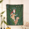 Artistic Cotton-Acrylic Knit Throw Blanket – Elegant American Style Designs