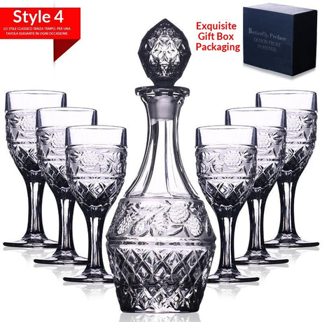 Elegance Crystal Glass Liquor Set – Timeless Sophistication