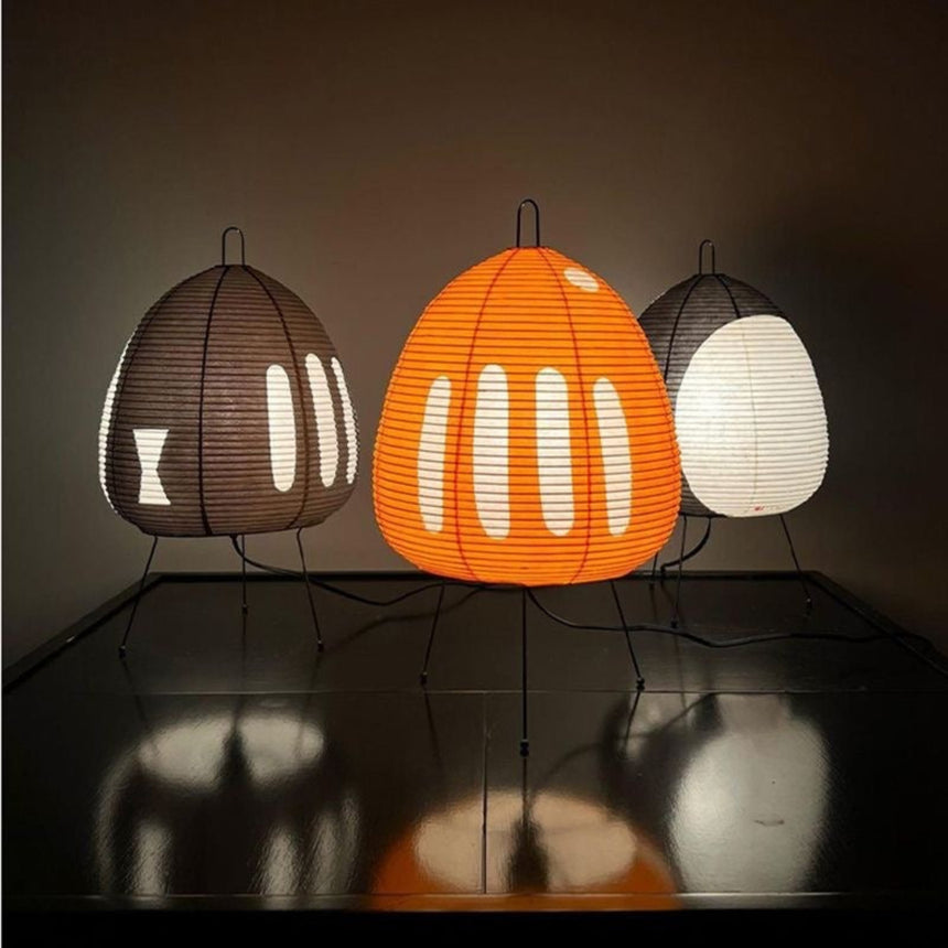 Japanese retro rice paper table lamp style wabi sabi style ins cross-border high-end atmosphere bedside table lamp Julia M Home & Kitchen