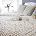 Cloudweave Chunky Knit Throw Blanket, Oversized Cozy Texture