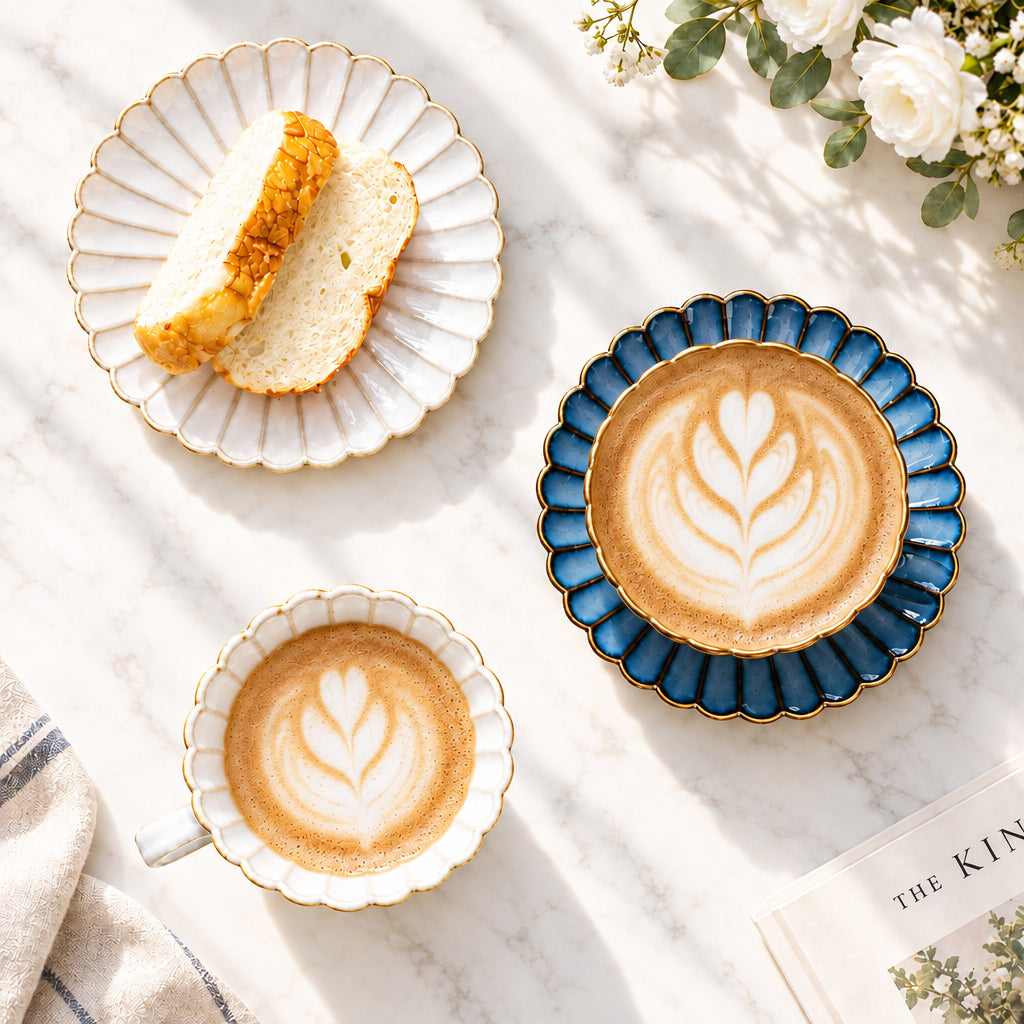 Kiku Ceramic Cup & Saucer Set