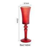 Mild Luxury Retro 140ml Striped Glass Goblet